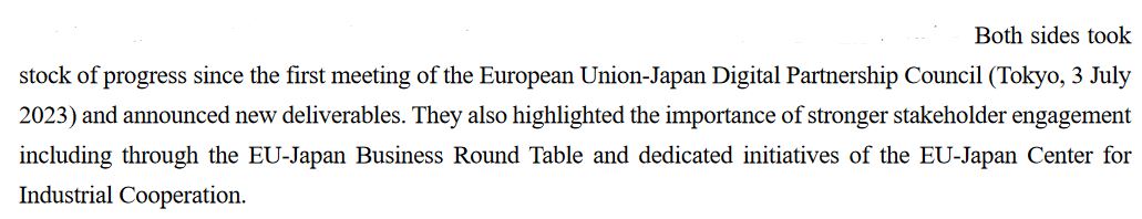 English extract from the 2nd Japan-EU Digital Partnership Council Joint Statement