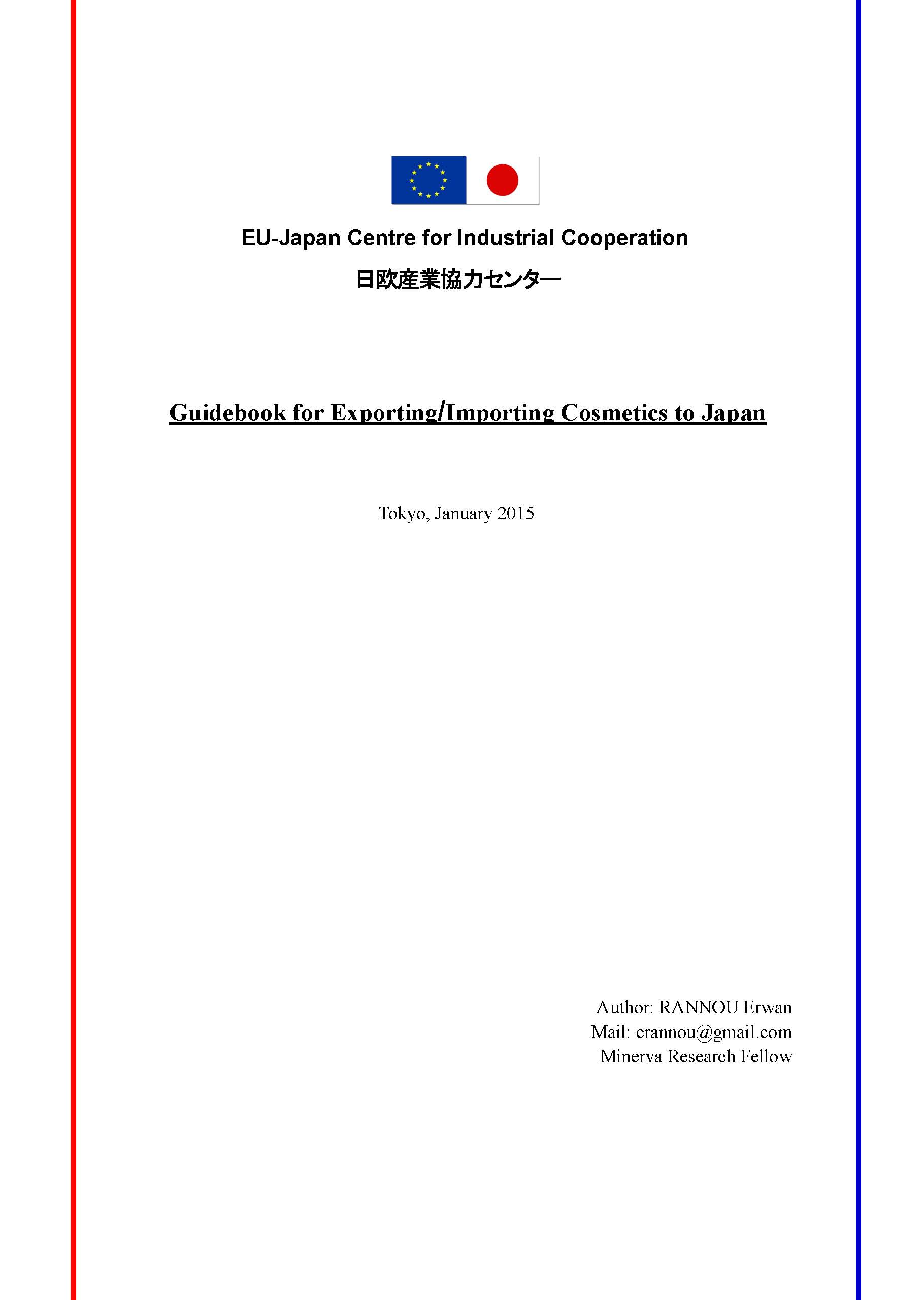 Guidebook For Exporting Importing Cosmetics To Japan Eu Japan