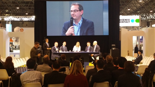 Jean-François Sencerin speaks during the panel discussion on 28 March 2018