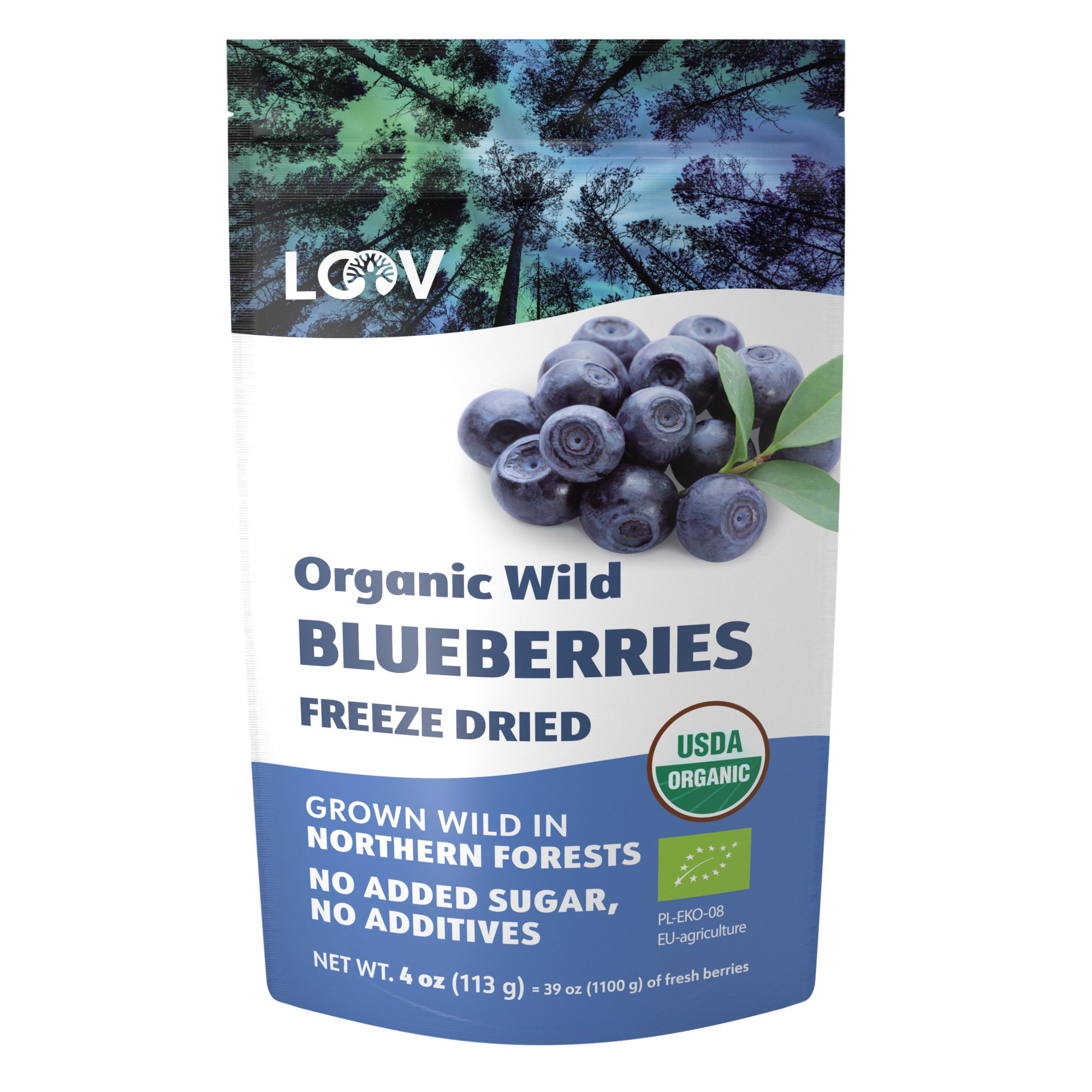 フリーズドライ・ブルーベリー Freeze-Dried Organic Whole Wild