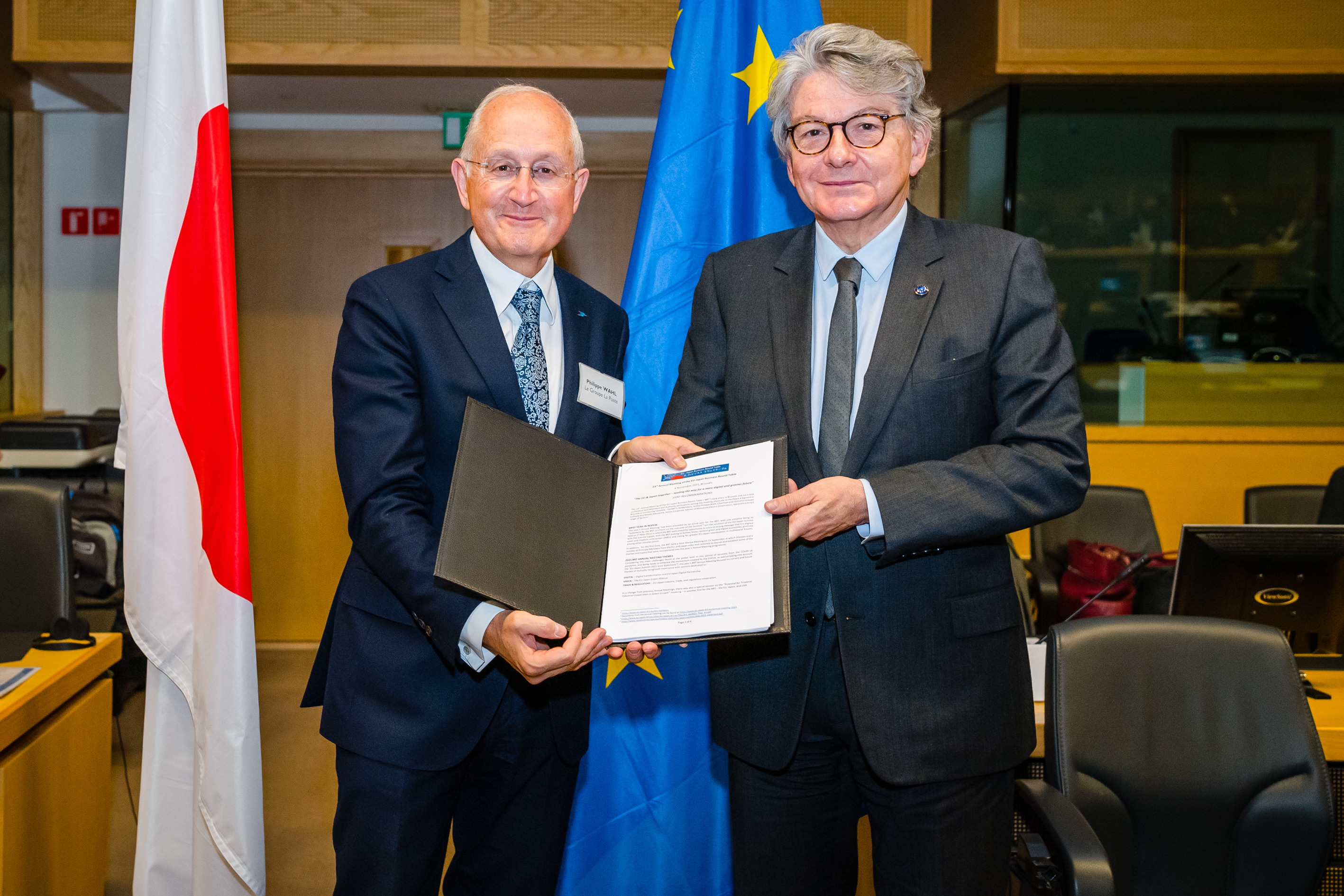 BRT 2021 Handover to Commissioner Breton