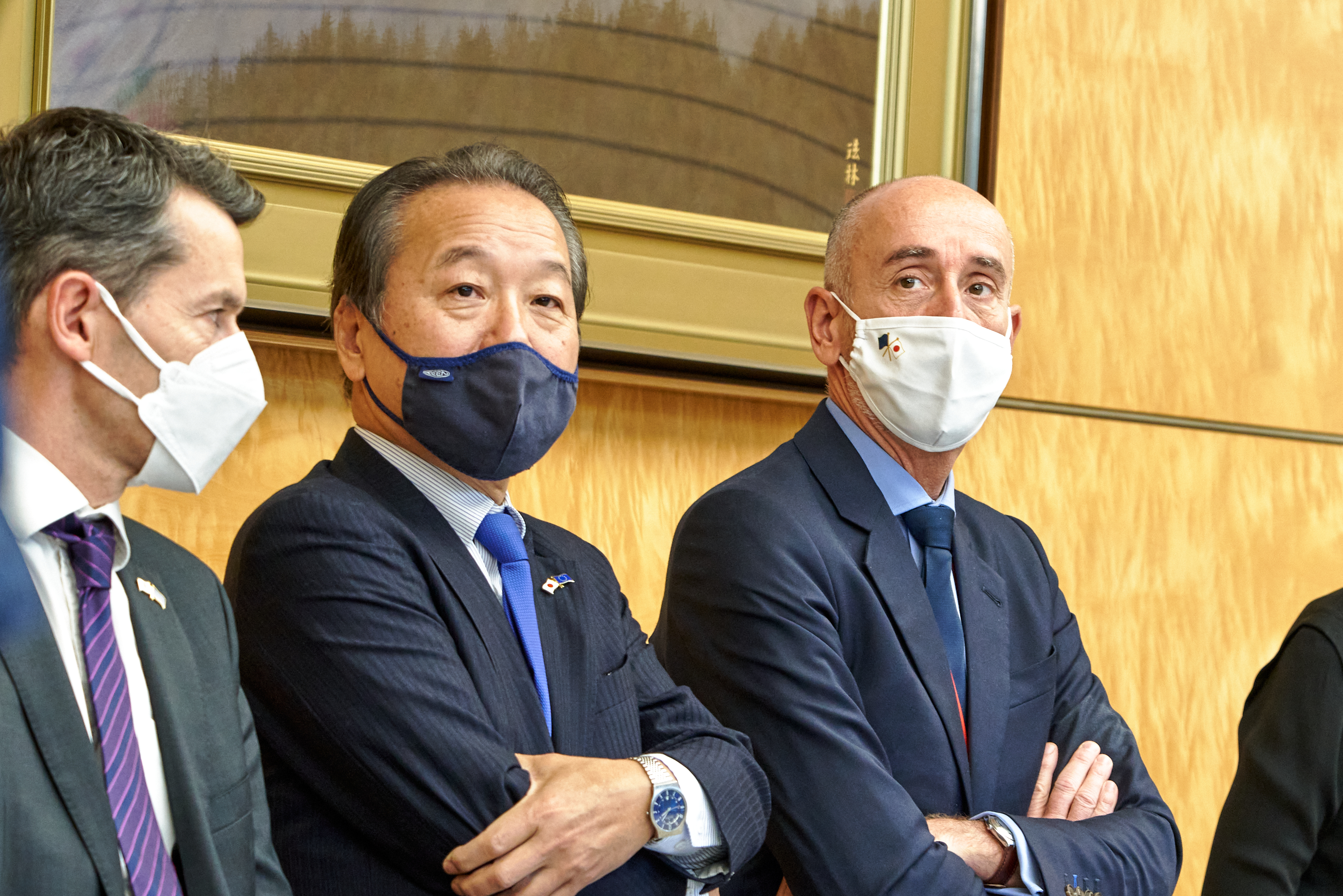 Hubert, Tanabe & Ambassador Paquet